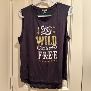 NWT Stay Wild & Free Tank Top